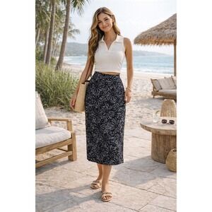 RIPSKIRT Hawaii Length 4 Wrap Skirt Rip Skirt Gray Shibori Butterfly XX-Large